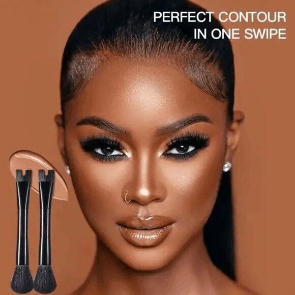 Nose Contour U-Shaped and Blending Brush 2-in-1 Precision Contour Brush - Picture 5 of 8